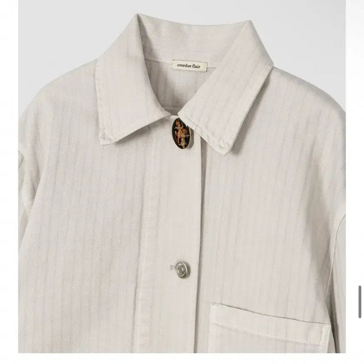 [BUNJANG] Overdue Flare Linen Work Jacket / 오버듀플레어 택달린 새상품 신상 여성워크자켓 여성봄자켓 여성린넨자켓