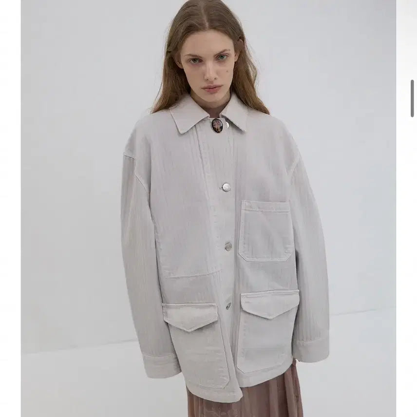[BUNJANG] Overdue Flare Linen Work Jacket / 오버듀플레어 택달린 새상품 신상 여성워크자켓 여성봄자켓 여성린넨자켓