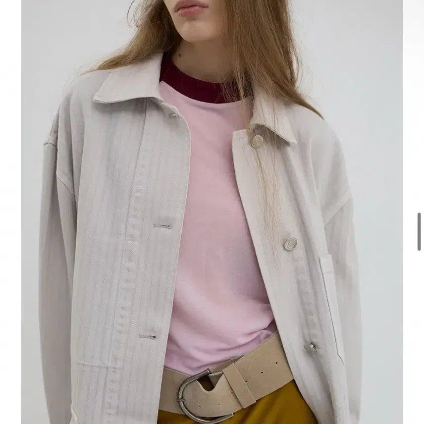 [BUNJANG] Overdue Flare Linen Work Jacket / 오버듀플레어 택달린 새상품 신상 여성워크자켓 여성봄자켓 여성린넨자켓