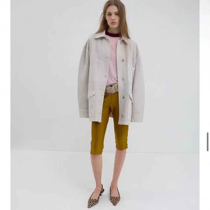[BUNJANG] Overdue Flare Linen Work Jacket / 오버듀플레어 택달린 새상품 신상 여성워크자켓 여성봄자켓 여성린넨자켓