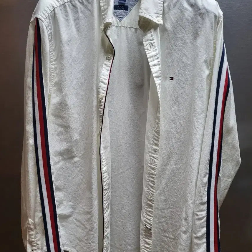[SOLD OUT] 타미힐피거 흰색 옆줄무늬 셔츠