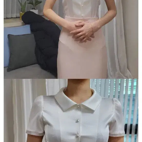 [SOLD OUT] 날아라크루 여성 면접/승무원/기업 아로하 블라우스 44사이즈