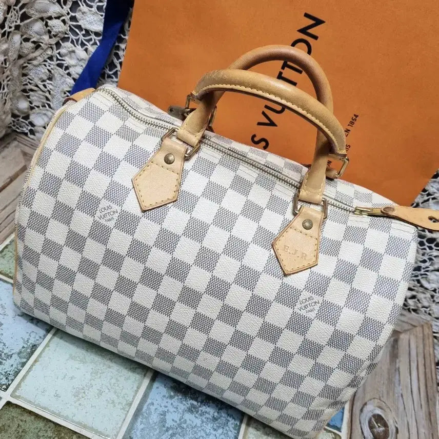 [BUNJANG] Louis Vuitton Damier Azur Speedy 30 Handbag / .루이비통  아주르다미에 스피디30
