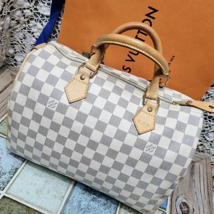 [BUNJANG] Louis Vuitton Damier Azur Speedy 30 Handbag / .루이비통  아주르다미에 스피디30