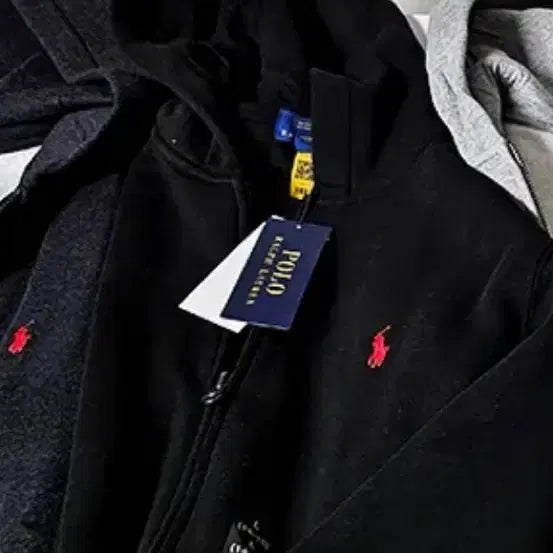 [BUNJANG] Polo Ralph Lauren Hooded Zip-up Black / 폴로 랄프로렌 후드집업 블랙