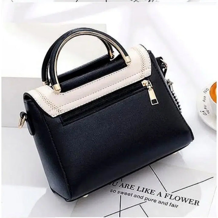 [BUNJANG] Black &amp; White Colorblock Tote Bag Shoulder Bag / 블랙 앤 화이트 배색 토트백 숄더백 새제품