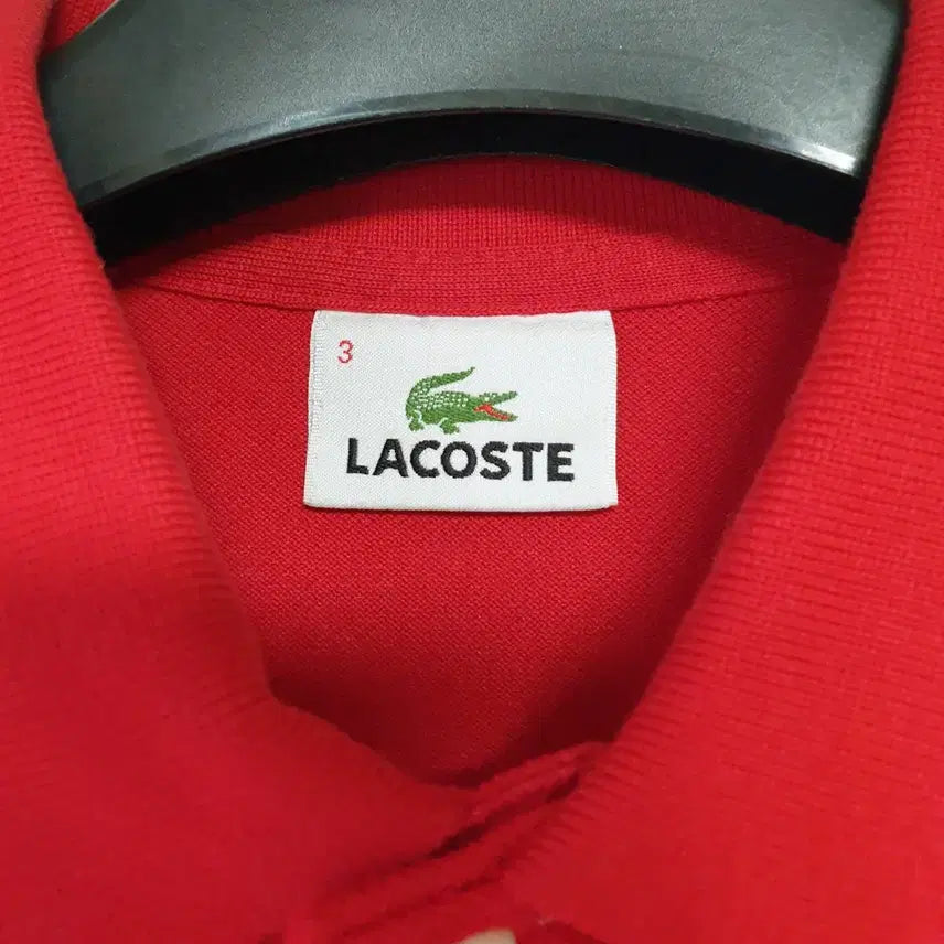 [BUNJANG] Lacoste Red Short Sleeve Polo Shirt / 라코스테 레드 반팔 폴로티