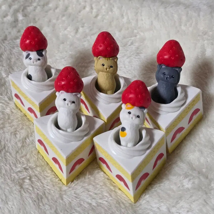 [BUNJANG] Strawberry Shortcake Hide-and-Seek Gacha 5-Piece Set / 딸기 쇼트케이크 숨바꼭질 가챠 5종 세트 (새상품)