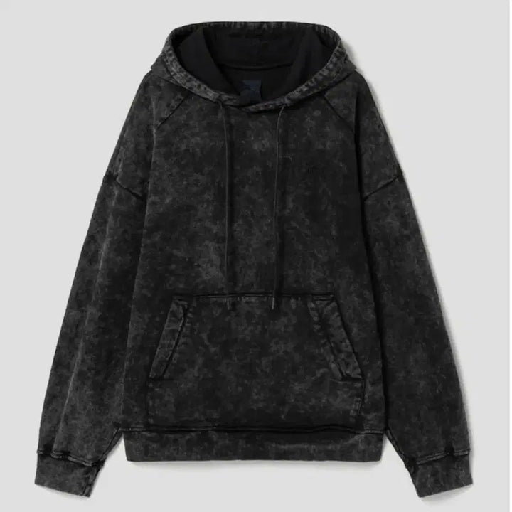 [BUNJANG] Juun.J Loose Fit Washed Hoodie Black (Size M) / 준지 / 루즈핏 워싱 후드 블랙 / M