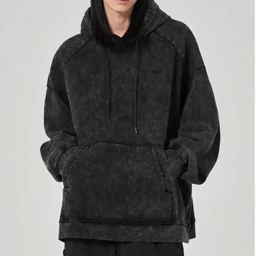 [BUNJANG] Juun.J Loose Fit Washed Hoodie Black (Size M) / 준지 / 루즈핏 워싱 후드 블랙 / M