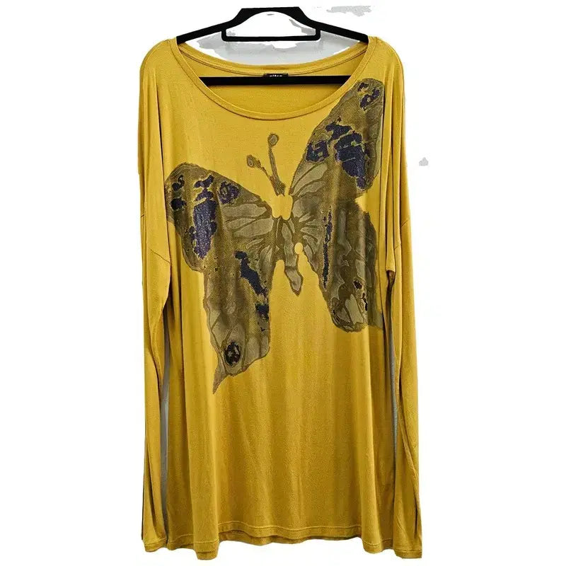 [BUNJANG] OLTRE Long Sleeve T-Shirt - Yellow / OLTRE 긴팔 티 여 J5172