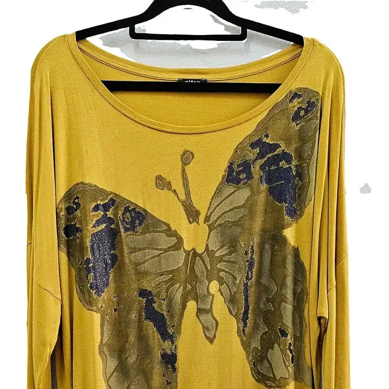 [BUNJANG] OLTRE Long Sleeve T-Shirt - Yellow / OLTRE 긴팔 티 여 J5172