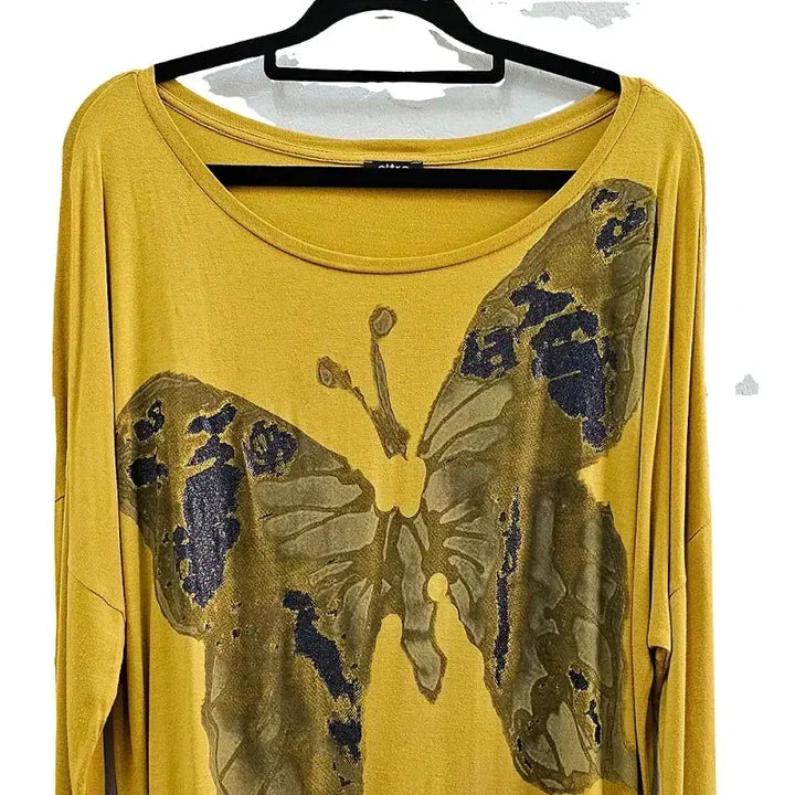 [BUNJANG] OLTRE Long Sleeve T-Shirt - Yellow / OLTRE 긴팔 티 여 J5172