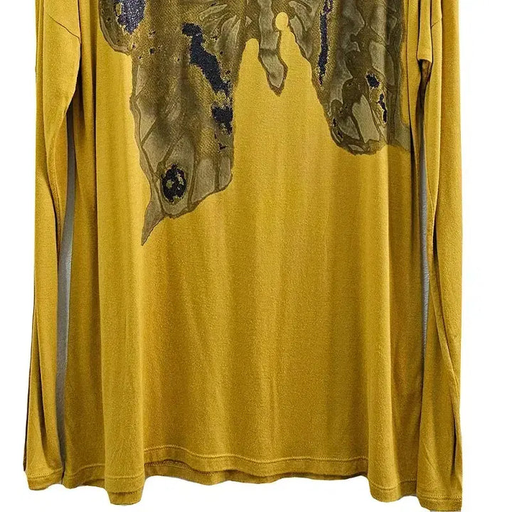 [BUNJANG] OLTRE Long Sleeve T-Shirt - Yellow / OLTRE 긴팔 티 여 J5172