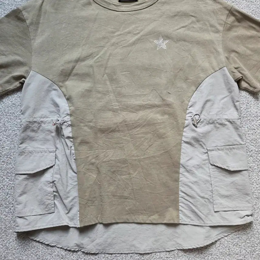 [BUNJANG] Remite Cargo Short Sleeve T-Shirt Khaki / Remite Japan 카고 반팔 티셔츠 L(100)