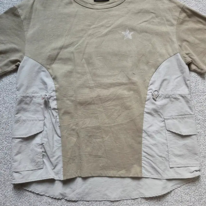[BUNJANG] Remite Cargo Short Sleeve T-Shirt Khaki / Remite Japan 카고 반팔 티셔츠 L(100)