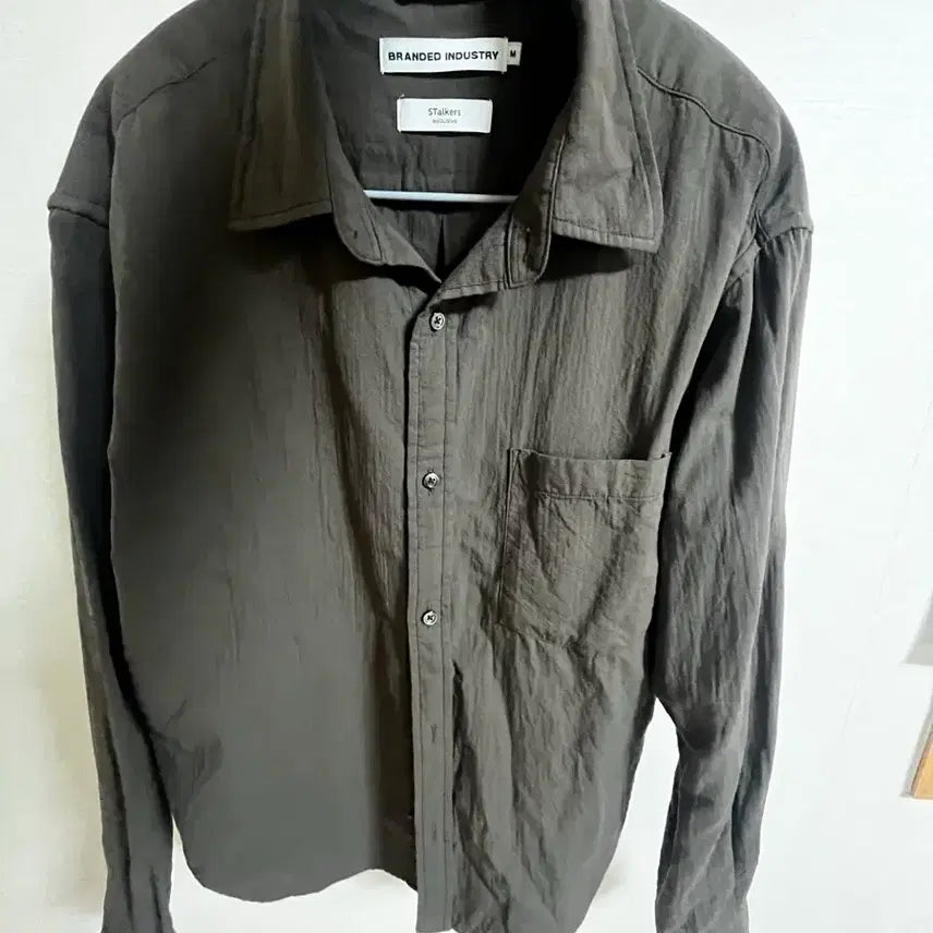 [BUNJANG] Branded Stalkers Crop Gauze Shirt (M) / 브랜디드 스토커즈 크롭 거즈 셔츠 m사이즈