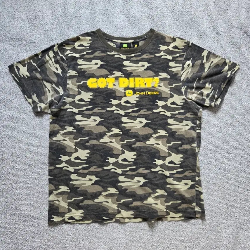 [BUNJANG] John Deere Camo Short Sleeve T-Shirt L (100) / John Deere 카모 반팔 티셔츠 L(100)