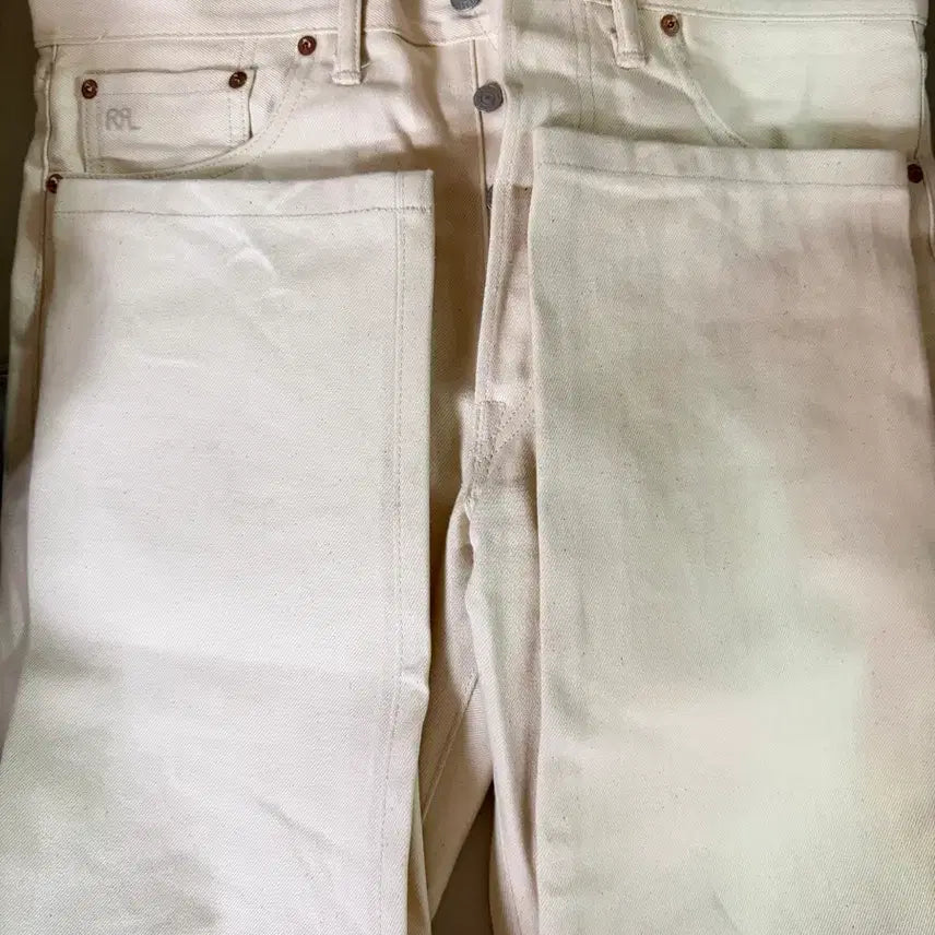 [SOLD OUT] RRL 에크루 리미티드 스트레이트 핏