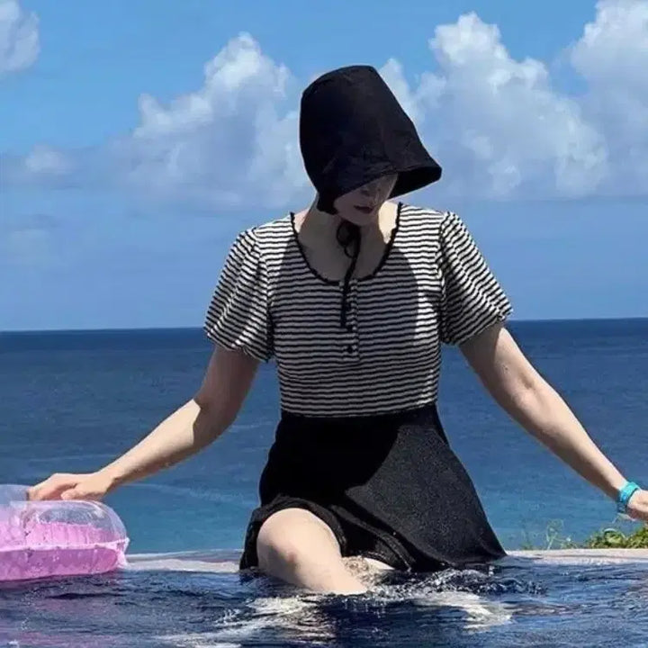 [BUNJANG] Unbranded Black Prada Bonnet Hat / 새상품)챙 깊은 보넷모자-마지막1개