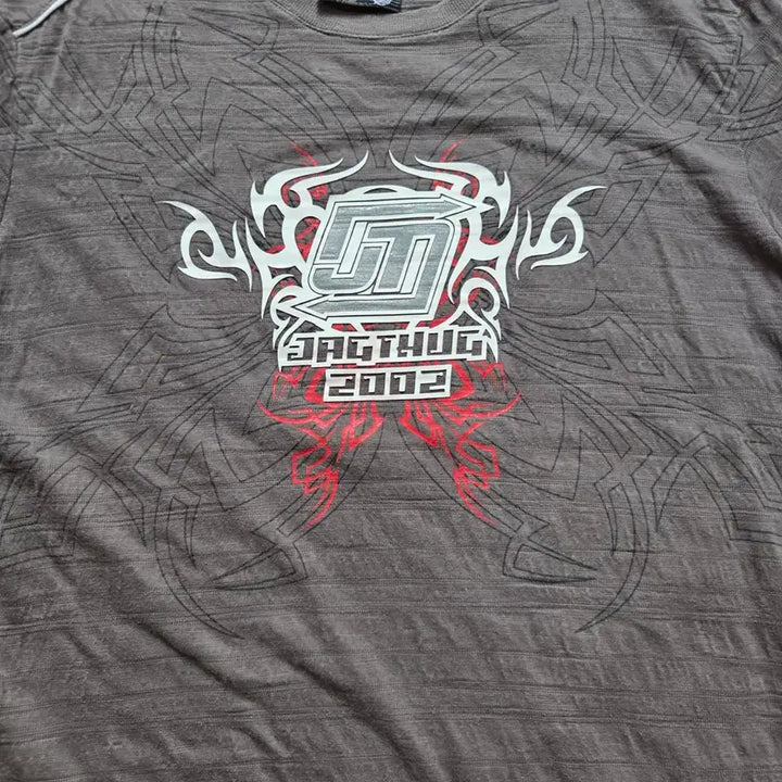 [BUNJANG] JAGTHUG 00s Japanese Graphic T-Shirt Brown / 00s Japan JAGTHUG 반팔 티셔츠 M-슬림L(95-100)