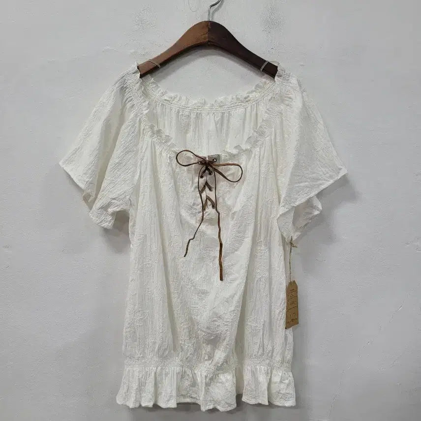 [SOLD OUT] 미사용품) 화이트 오프숄더 블라우스