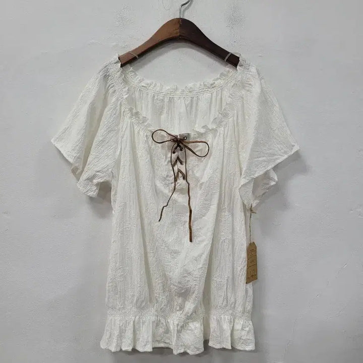 [SOLD OUT] 미사용품) 화이트 오프숄더 블라우스