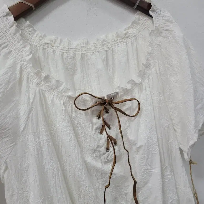 [SOLD OUT] 미사용품) 화이트 오프숄더 블라우스
