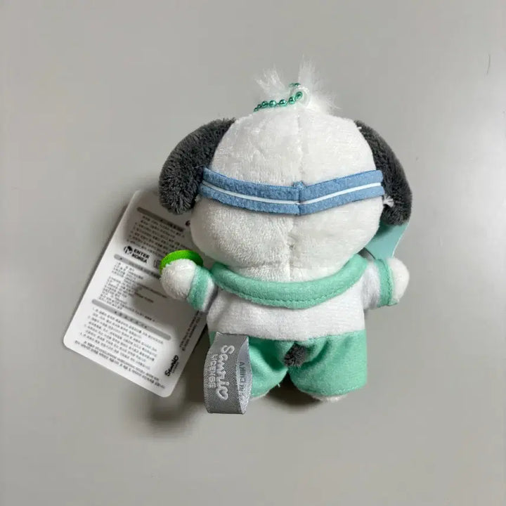 [BUNJANG] Sanrio Pochacco Tennis 8cm Plush Keychain / 정품 산리오 포차코 테니스 8cm 인형가방걸이 키링