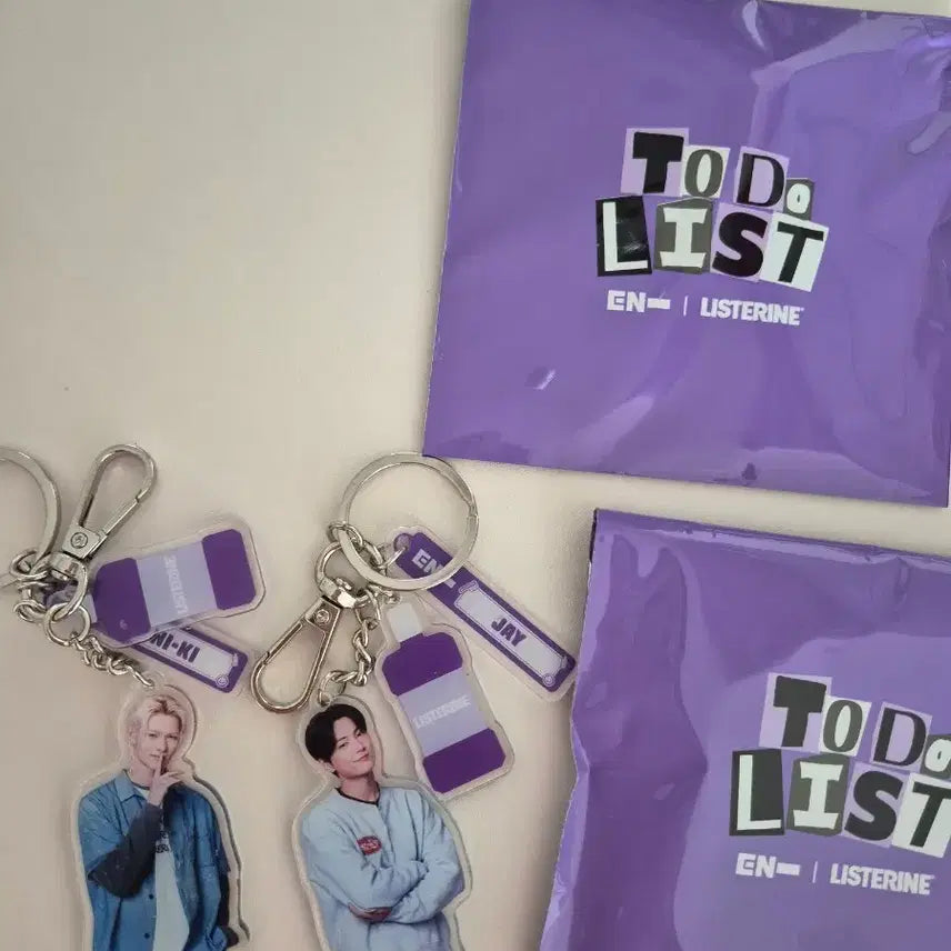 [BUNJANG] ENHYPEN Listerine Jay, Niki Bundle Set Keyring / 엔하이픈 리스테린 키링 제이,니키 일괄 만원 판매