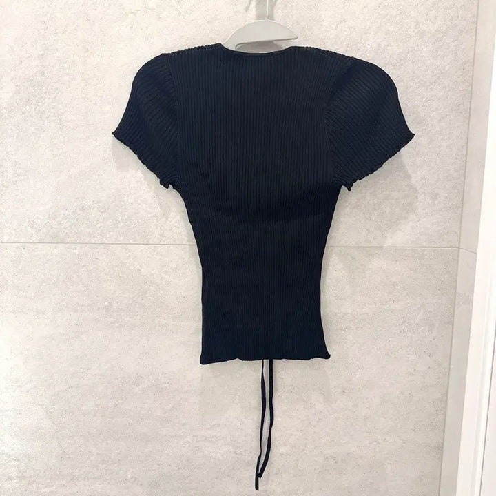 [BUNJANG] Maje Black String Top / 마쥬 Maje 블랙 스트링 탑