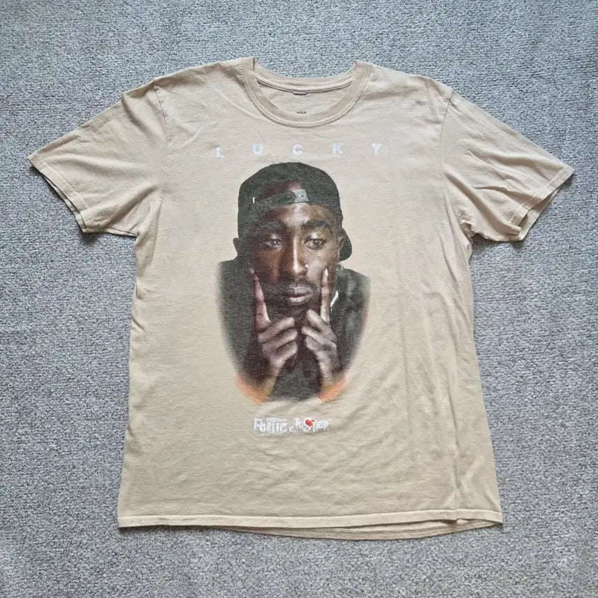 [BUNJANG] Poetic Justice Tupac Graphic Print Vintage T-Shirt / Tupac 빈티지 반팔 티셔츠 L(100)