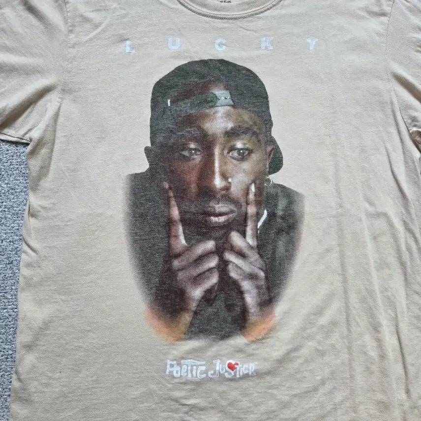 [BUNJANG] Poetic Justice Tupac Graphic Print Vintage T-Shirt / Tupac 빈티지 반팔 티셔츠 L(100)