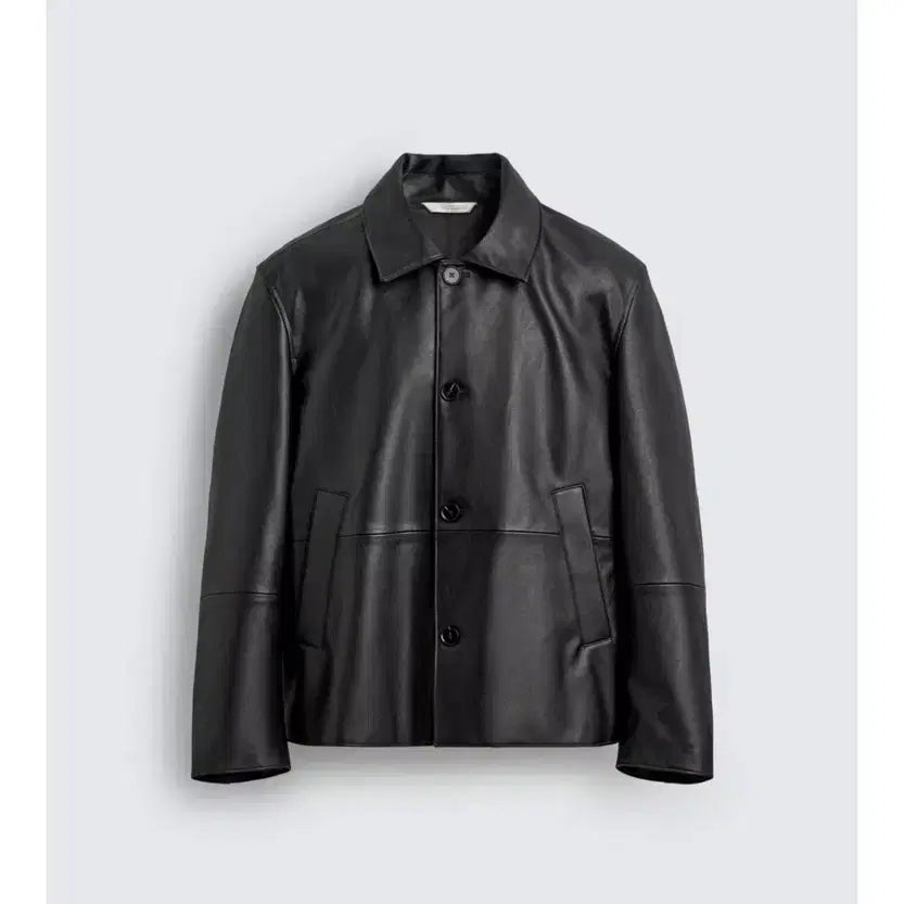 [BUNJANG] ZARA Faux Leather Regular Fit Overshirt / ZARA 페이크레더 레귤러핏 오버셔츠