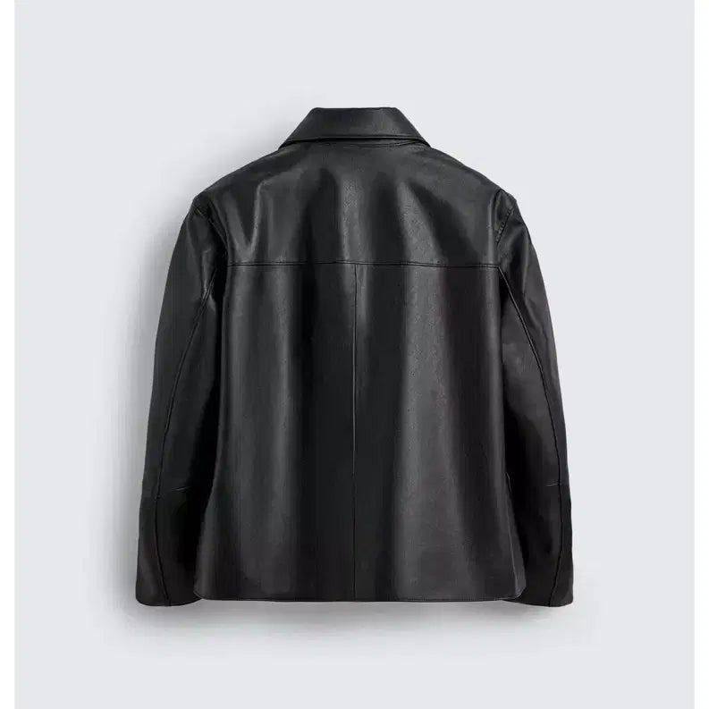 [BUNJANG] ZARA Faux Leather Regular Fit Overshirt / ZARA 페이크레더 레귤러핏 오버셔츠