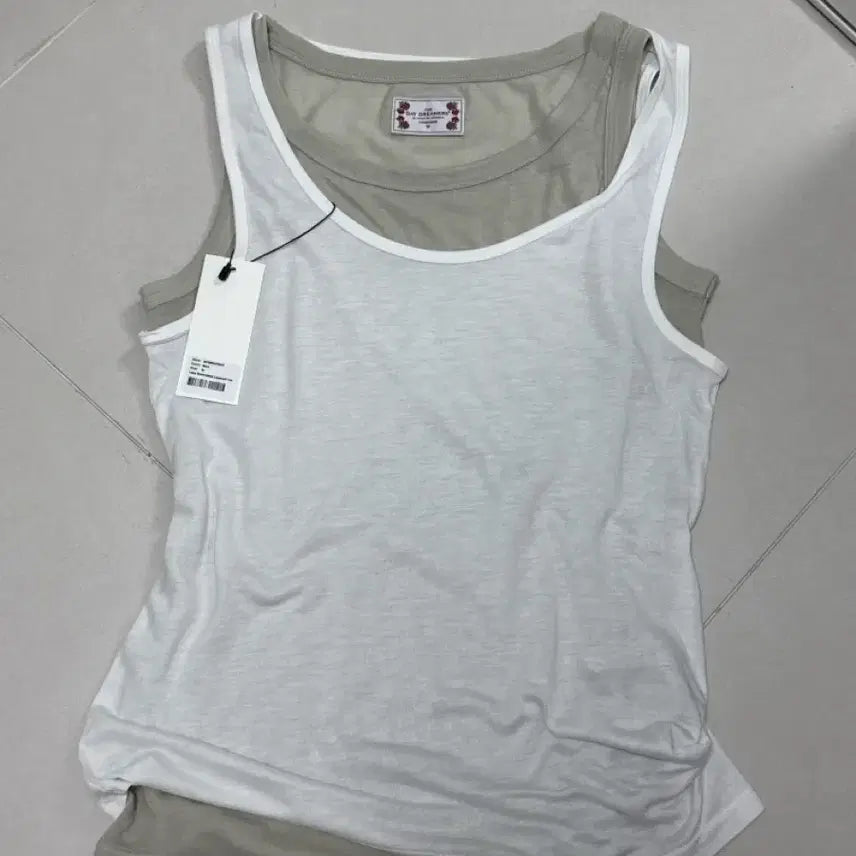 [SOLD OUT] 나시만! 스컬프터 lazy 슬리브 레이어드 티 민트 에이블리 무신사