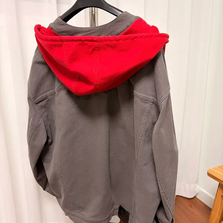 [BUNJANG] Off-White 24FW Script Canvas Hooded Oversized Jacket / [정품/24FW] 오프화이트 스크립트 캔버스 후드 오버 자켓 S