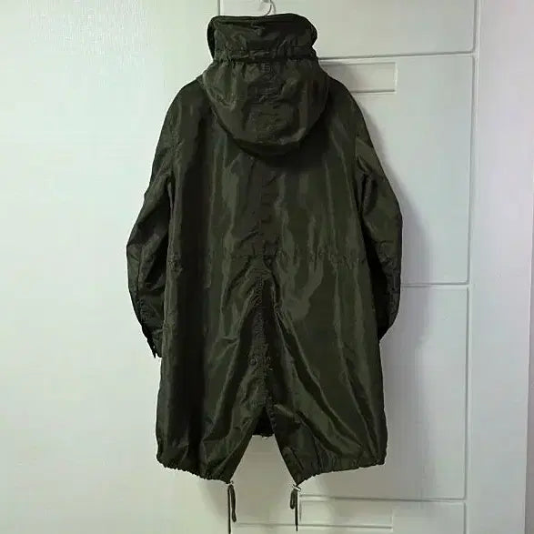 [BUNJANG] Moncler Khaki Wet Hooded Long Jacket (Women&