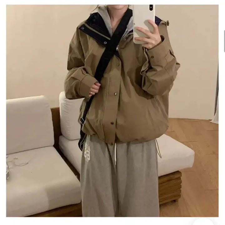 [BUNJANG] 야상후드점퍼 봄 자켓 M / 야상후드점퍼 봄 자켓 M