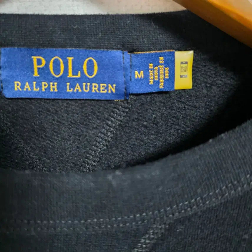 [BUNJANG] Polo Ralph Lauren Fleece Sweatshirt Black (Size M) / 폴로 랄프로렌 기모 맨투맨 블랙 (M사이즈)