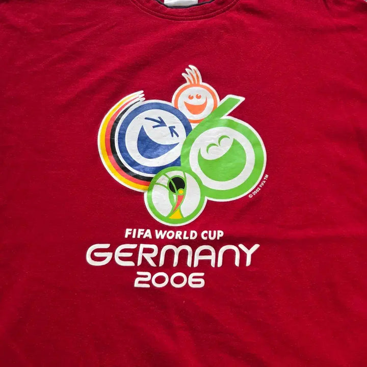 [BUNJANG] Fifa World Cup 2006 Official Germany T-Shirt Red 2XL / 06 World Cup 오피셜 반팔 티셔츠 2XL(110)