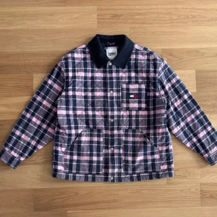 [BUNJANG] Tommy Jeans Oversized Quilted Check Jacket XXL / 타미진스 오버사이즈 퀼티드 체크 자켓 XXL