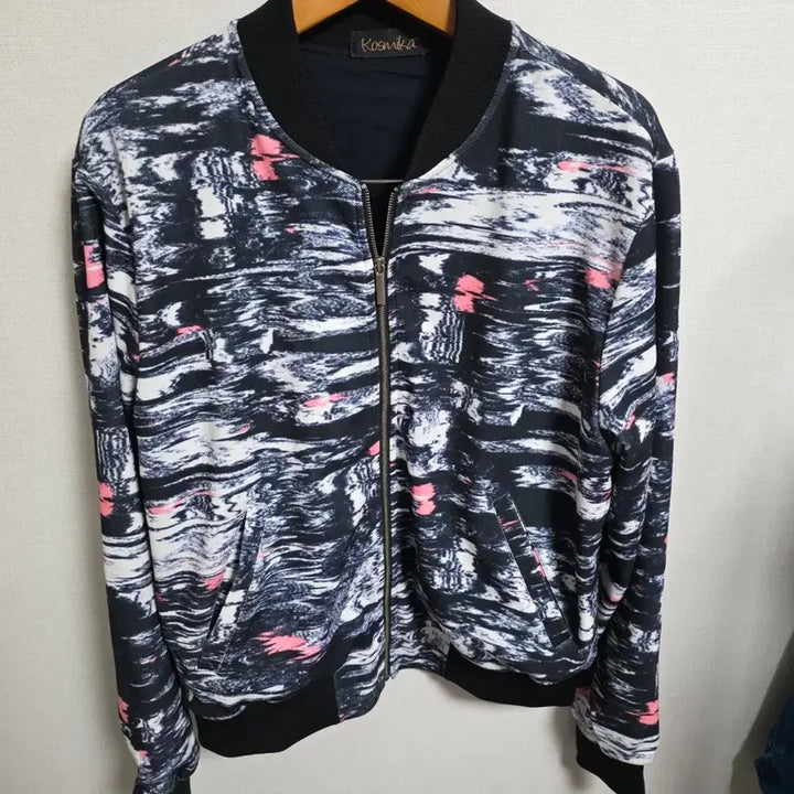 [BUNJANG] Kosmika Abstract Pattern Blouson Jacket (S) / 코스미카(Kosmika) 프랑스 브랜드 패턴 블루종 자켓 (S사이즈)