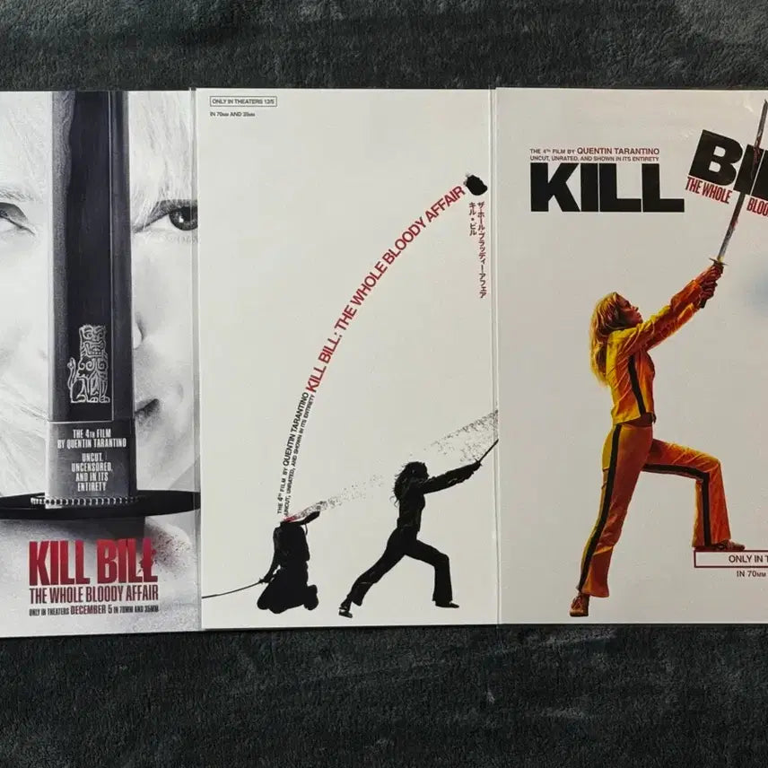 [BUNJANG] Kill Bill: The Whole Bloody Affair Megabox Poster Bundle Set (3 Posters) / [3장일괄] 킬빌 포스터 새터데이 티저 댕강 메가박스 굿즈특전영화 킬 빌