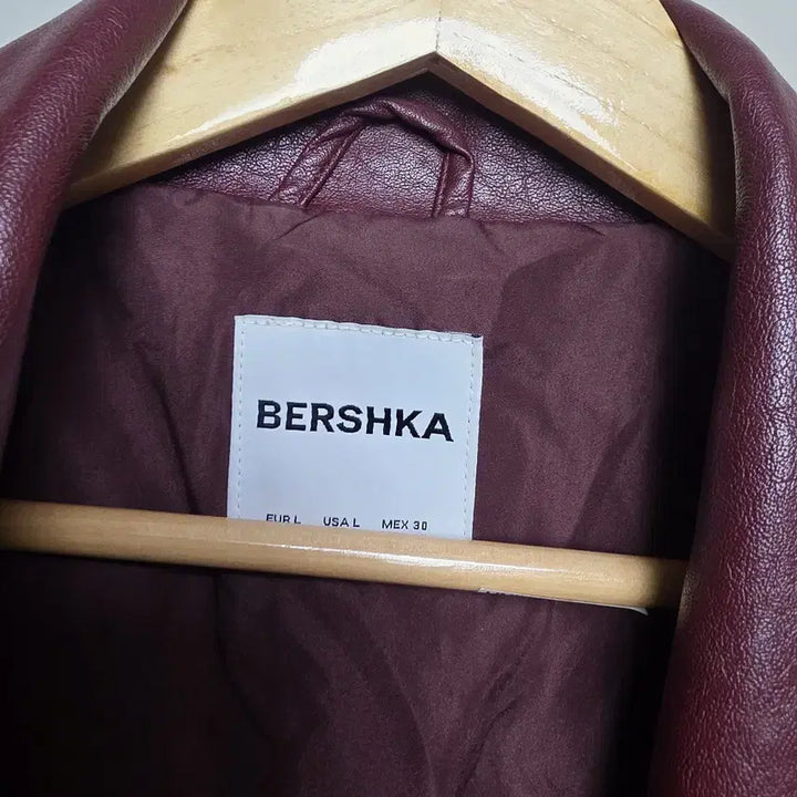 [SOLD OUT] [BERSHKA] 여성 버쉬카 레더 더블 자켓 버건디 L