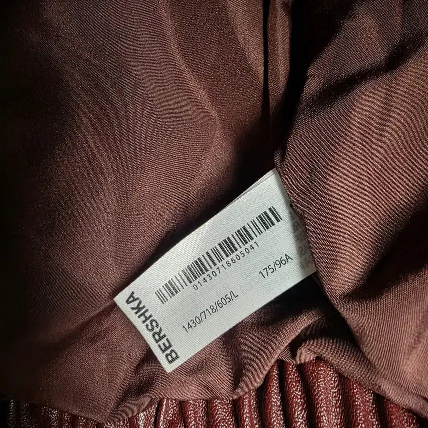 [SOLD OUT] [BERSHKA] 여성 버쉬카 레더 더블 자켓 버건디 L