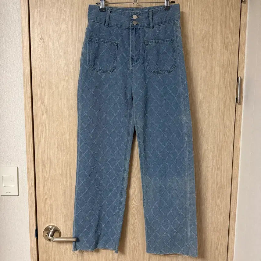 [BUNJANG] Diamond Pattern Denim Pants [M] / 다이아몬드 패턴 데님 팬츠[M]