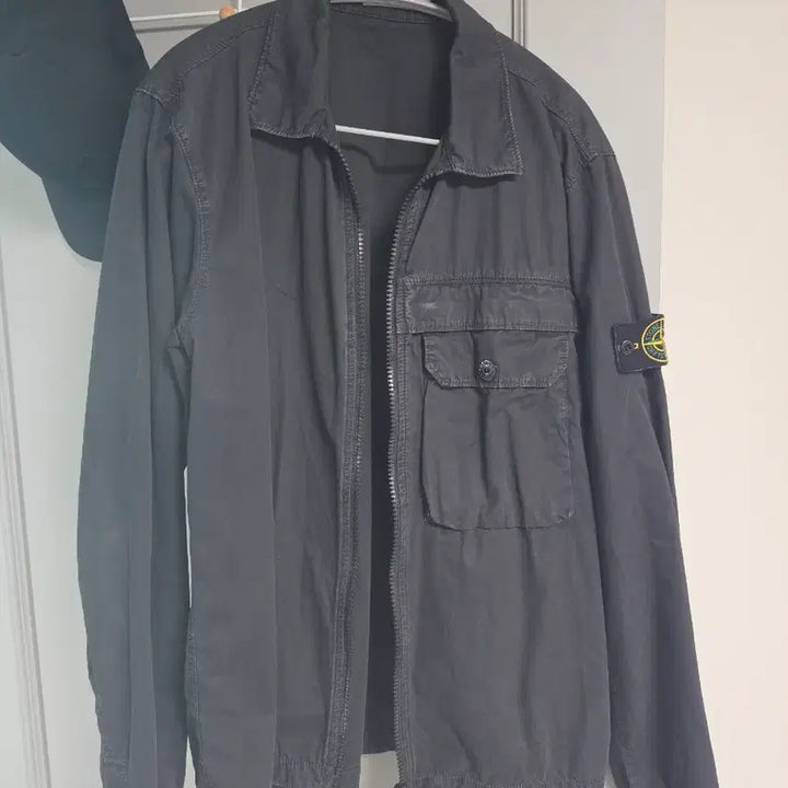 [BUNJANG] Stone Island Old Effect Overshirt Black / 스톤아일랜드 올드 이펙트 오버셔츠 블랙