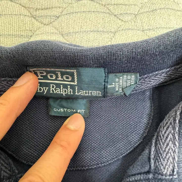 [BUNJANG] Polo Ralph Lauren Navy Blue Striped Polo Shirt / 폴로 랄프로렌 네이비 블루 스트라이프 폴로티