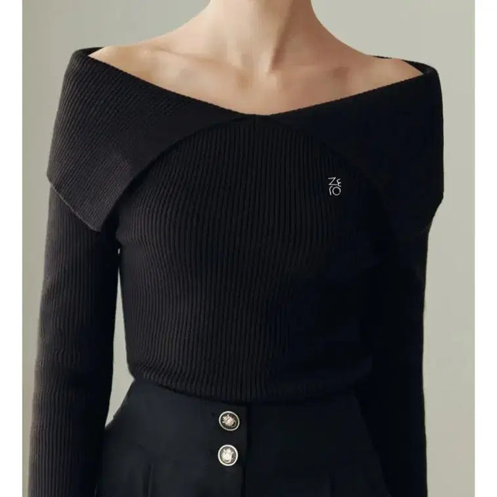 [BUNJANG] Zero Street Cape Off-Shoulder Knit Top / 제로스트릿 케이프 오프숄더 니트